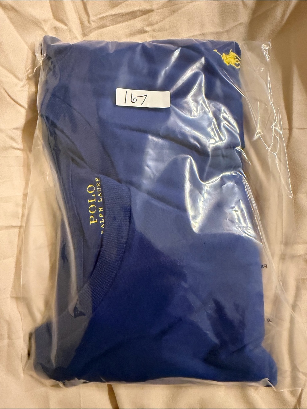 Polo by Ralph Lauren Short-Sleeve Crew T-Shirt - Blue with Yellow Pony - Picture 9 of 9